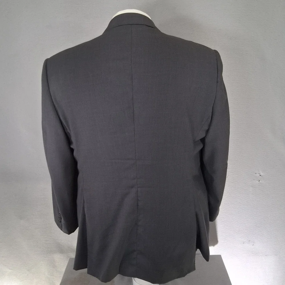Tiglio Luxe Sport Coat 44S Gray Lanificio Di Biella Wool Blazer Double Vent
